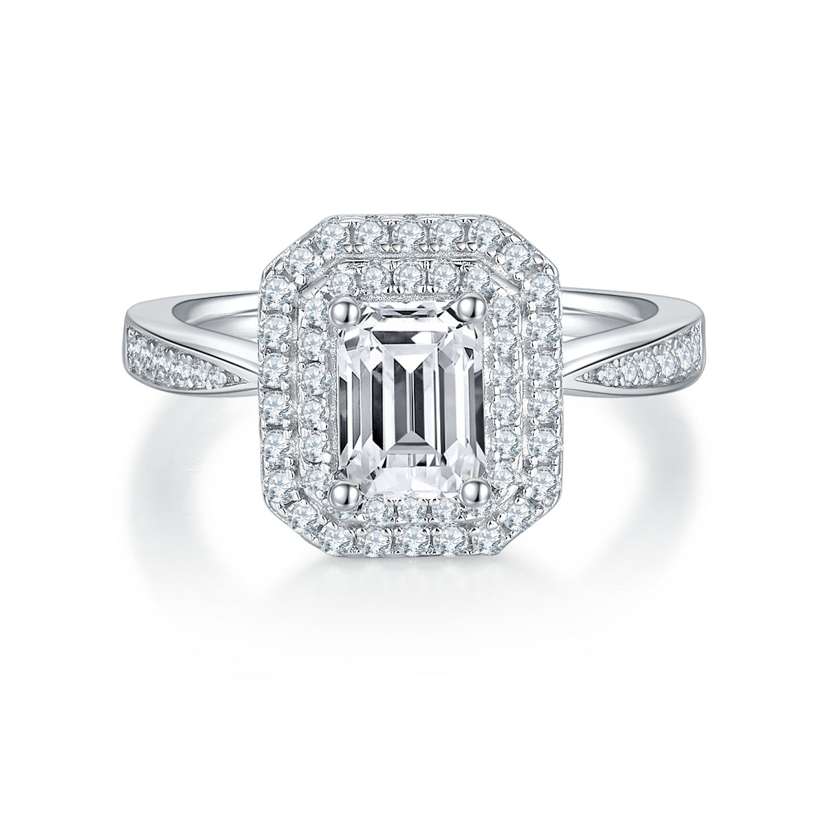 Parure octogonale en moissanite S925 — Édition Lumière — image 2