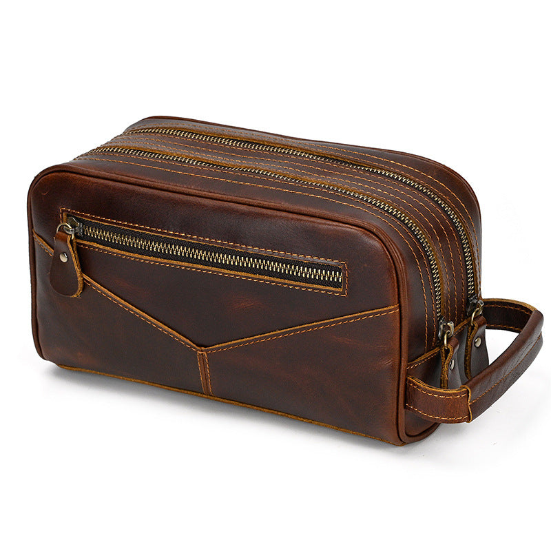 Trousse de toilette en cuir Crazy Horse — Édition Voyage — image 3