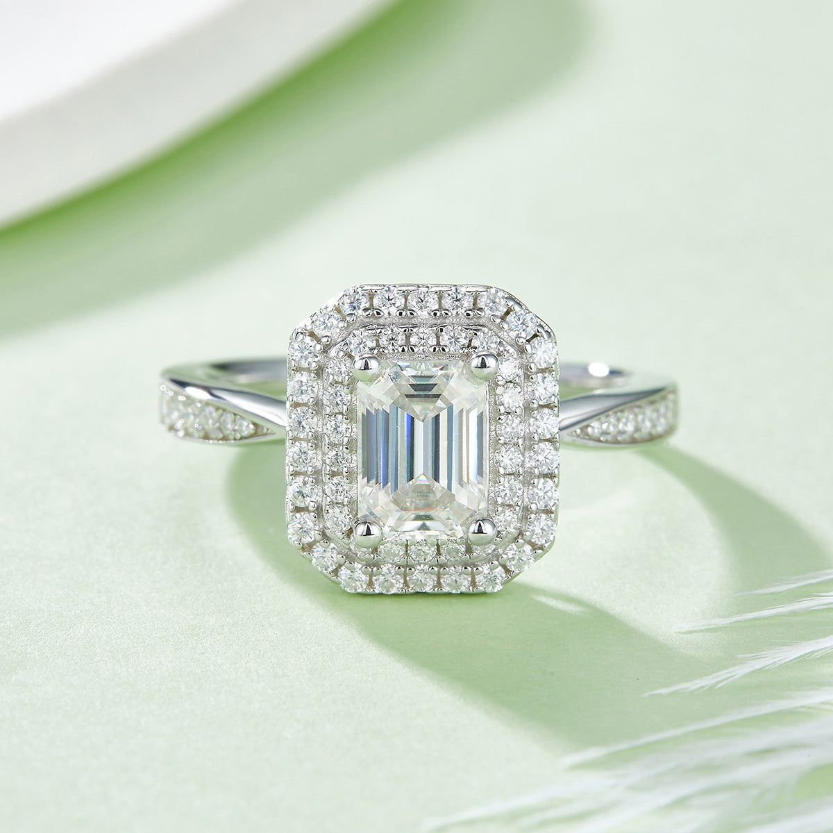 Parure octogonale en moissanite S925 — Édition Lumière — image 3