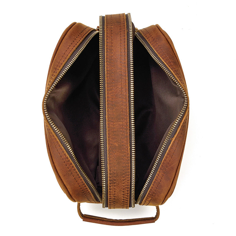 Trousse de toilette en cuir Crazy Horse — Édition Voyage — image 7