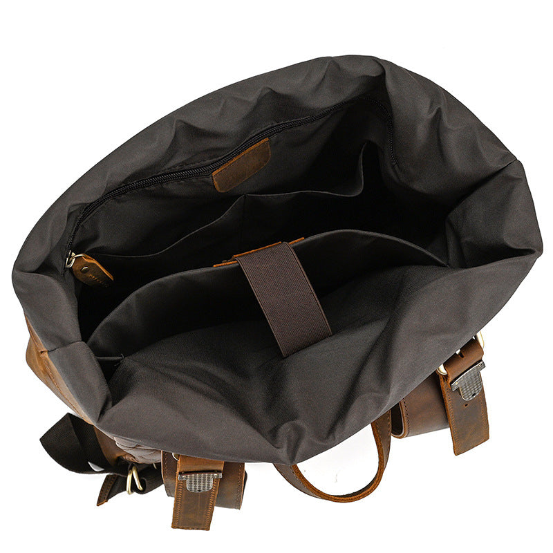 Sac à dos rétro en cuir véritable — Édition Voyage — image 7