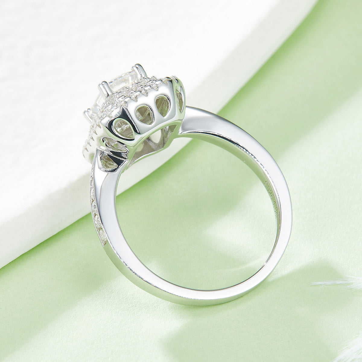 Parure octogonale en moissanite S925 — Édition Lumière — image 5