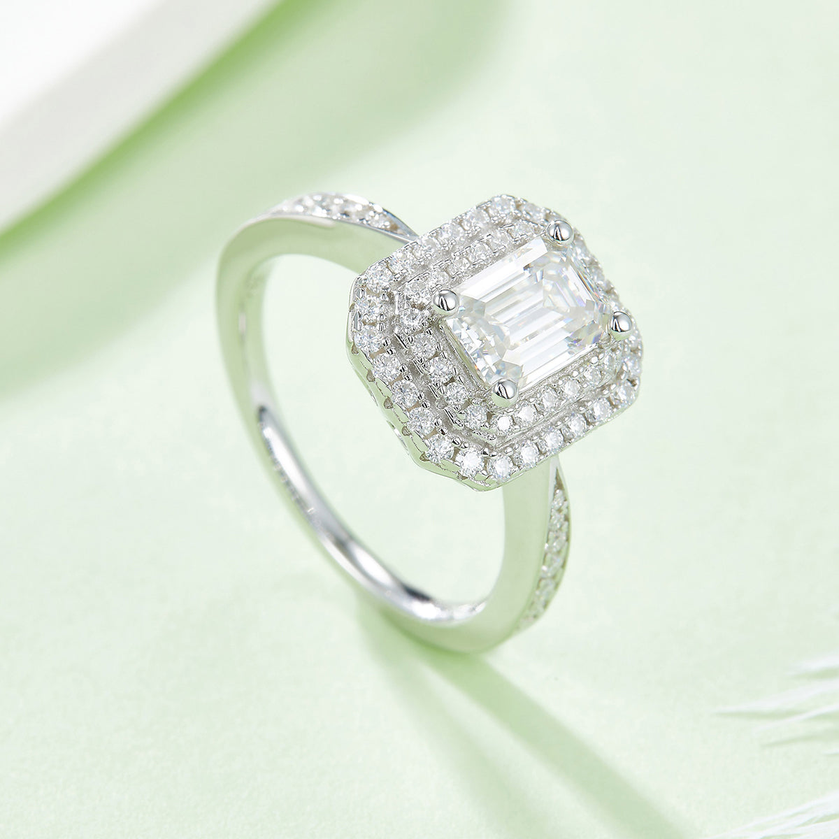 Parure octogonale en moissanite S925 — Édition Lumière — image 4
