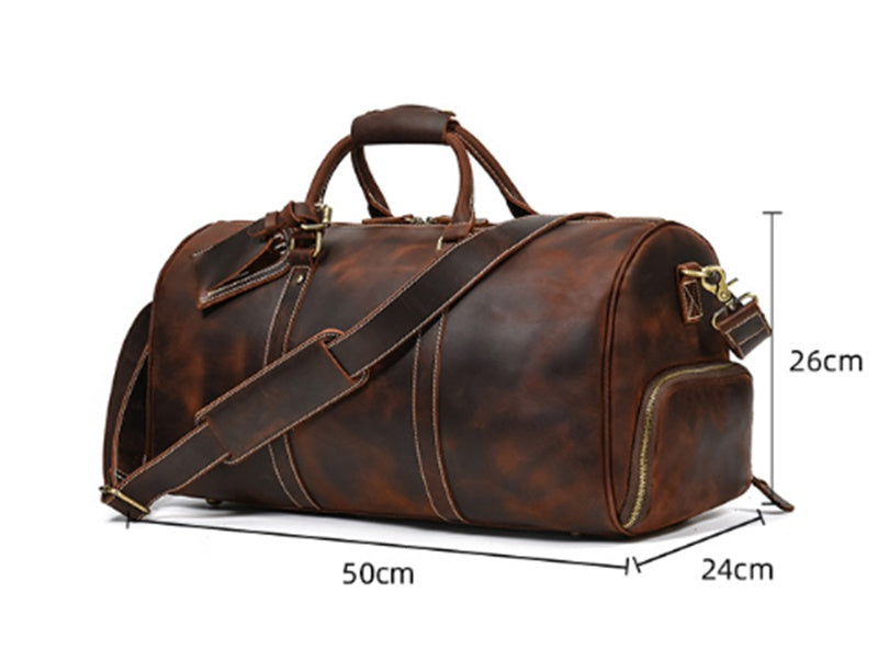 Sac de voyage en cuir Crazy Horse — Édition Nomade — image 7