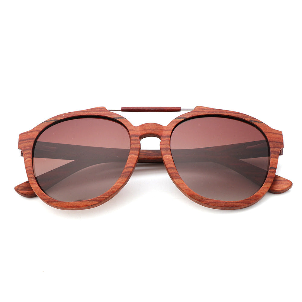 Lunettes de soleil en bois de bambou — vue 1
