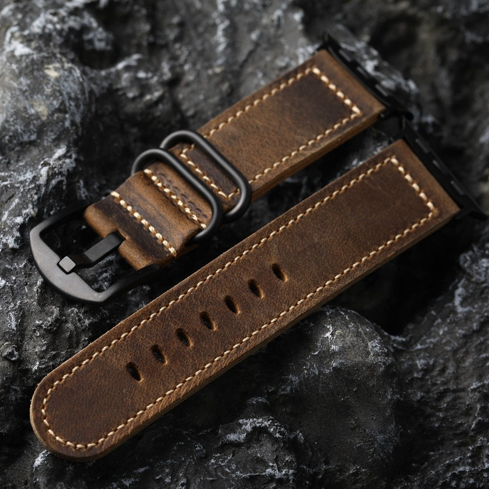 Bracelet de montre en cuir pleine fleur — Édition Atelier — image 3