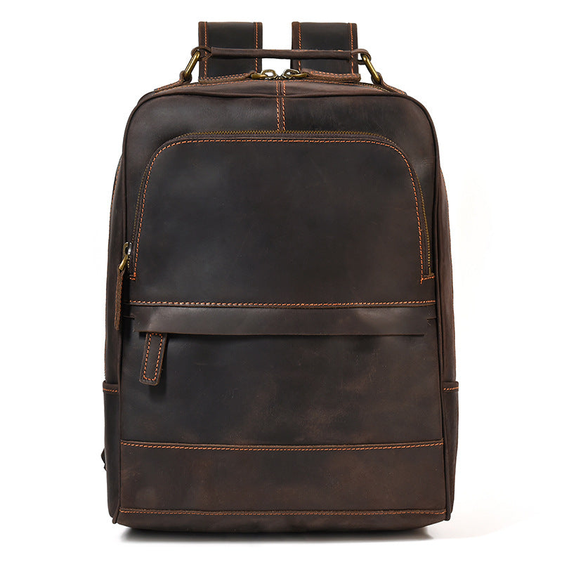 Sac à dos rétro en cuir véritable — Édition Voyage — image 8