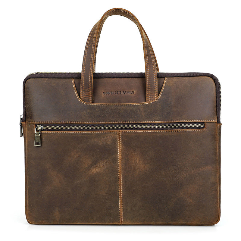 Sacoche ordinateur en cuir Crazy Horse — Édition Héritage — image 1