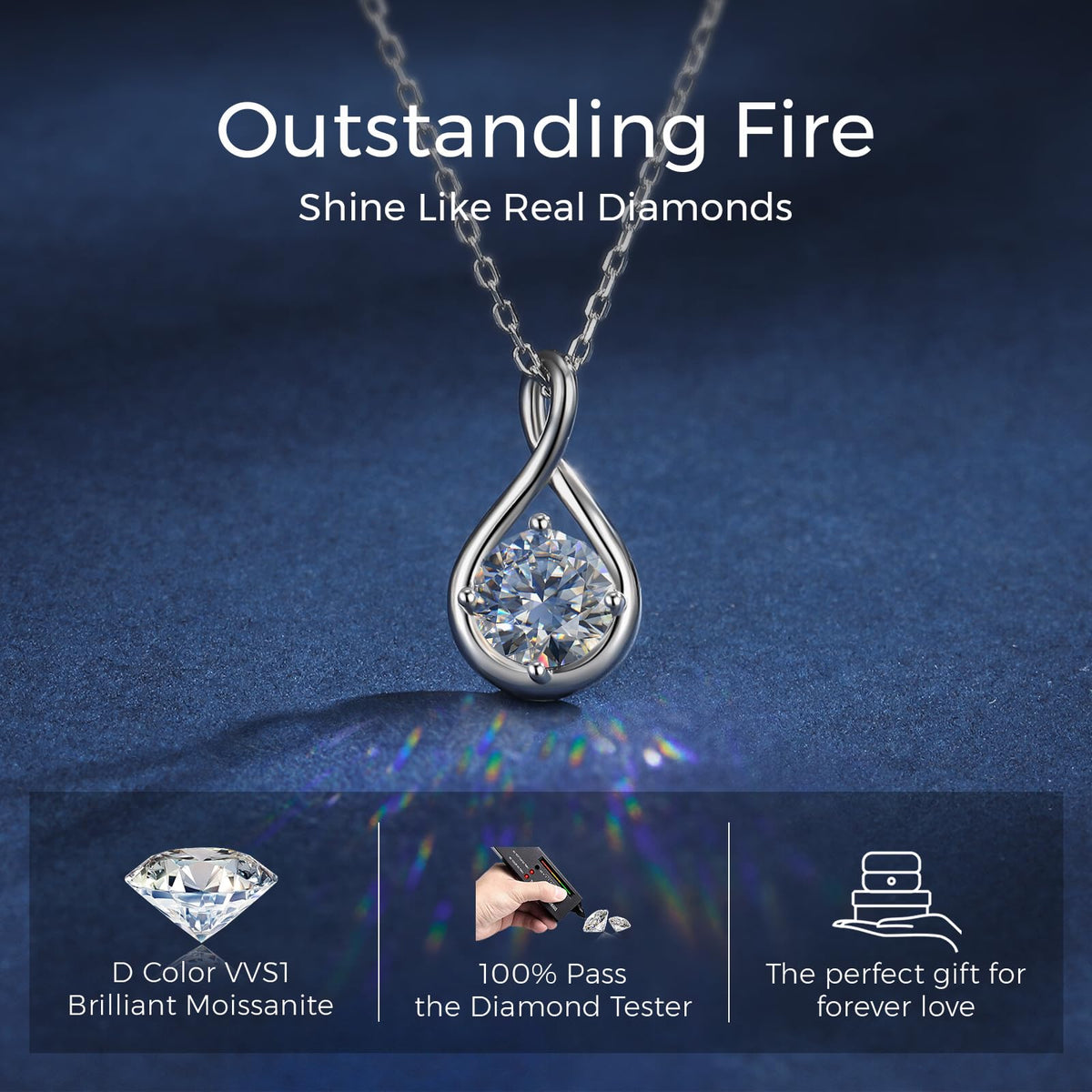 Collier Infini en moissanite S925 — Édition Signature — image 3