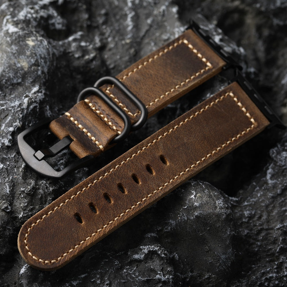 Bracelet de montre en cuir pleine fleur — Édition Atelier — image 6