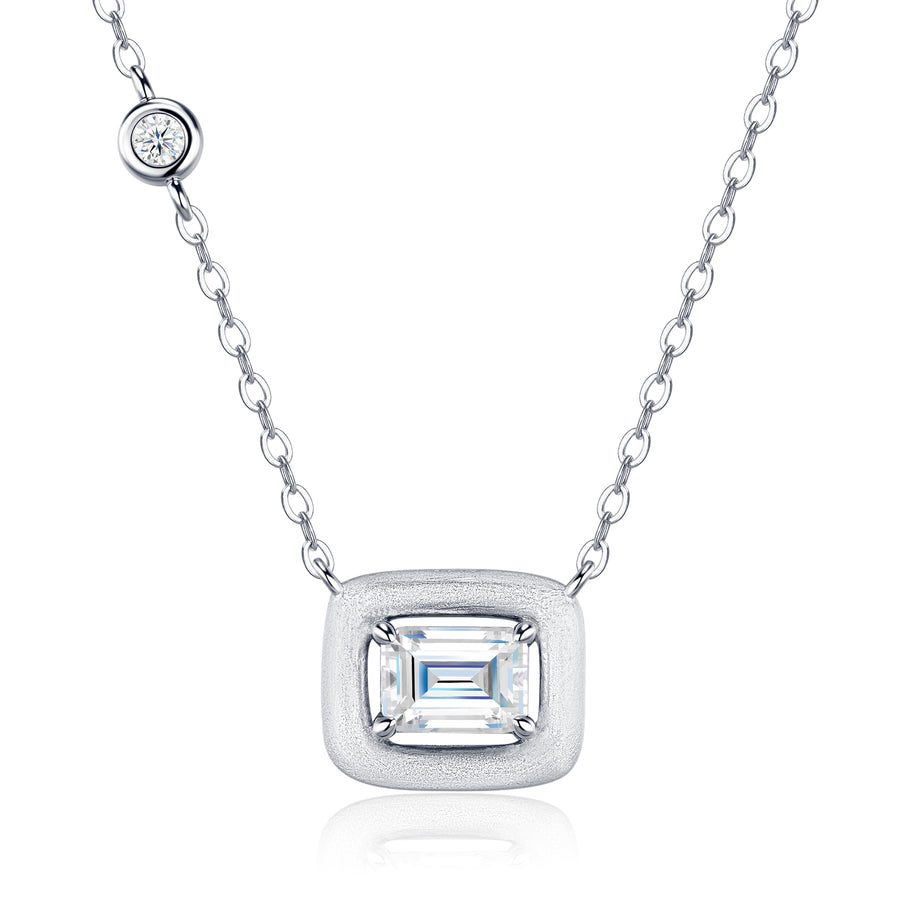 Collier coupe émeraude en moissanite S925 — Édition Héritage — image 1