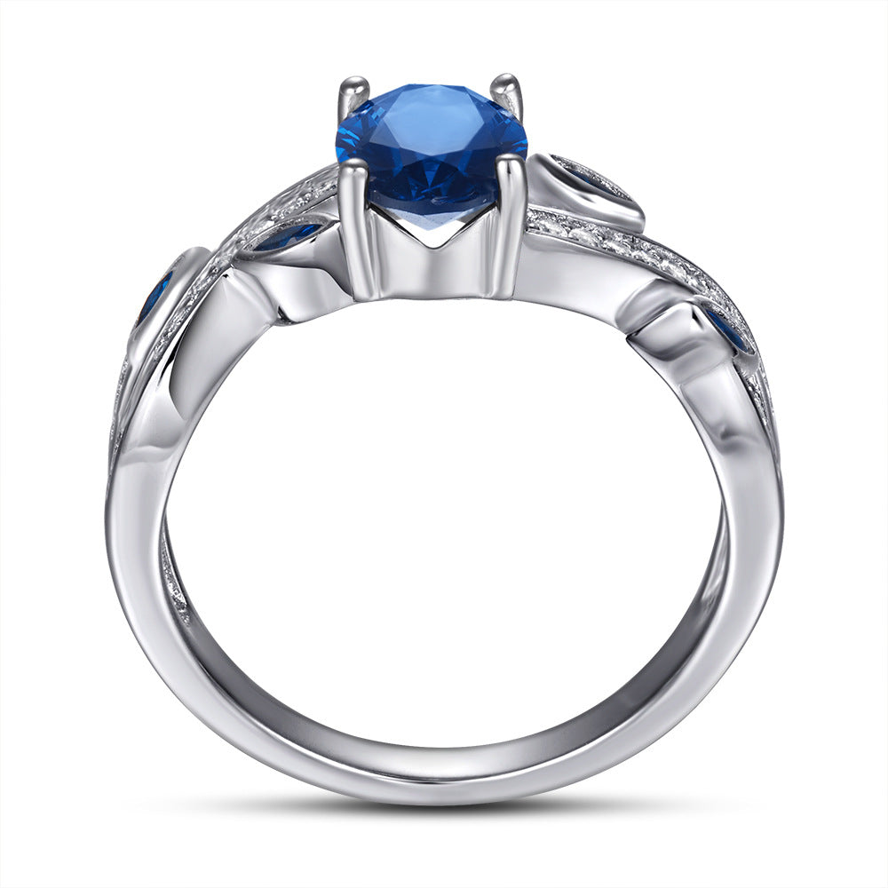 Bague saphir simulé en argent 925 — Édition Élégance — image 3