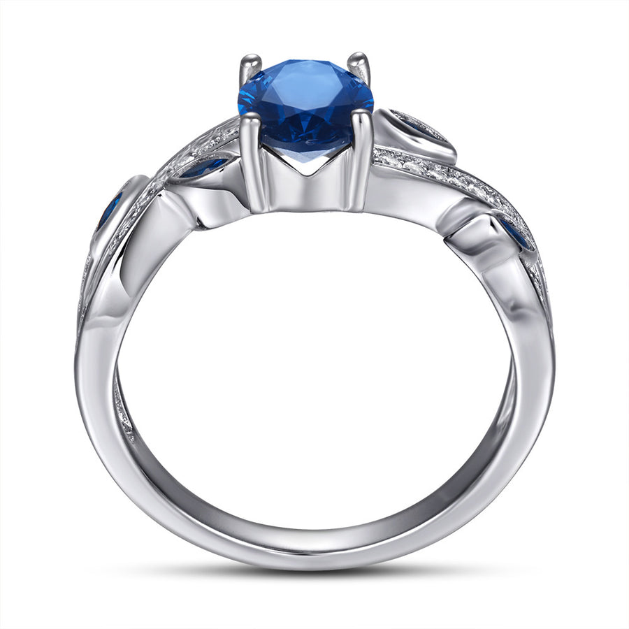 Bague saphir simulé en argent 925 — Édition Élégance — image 3
