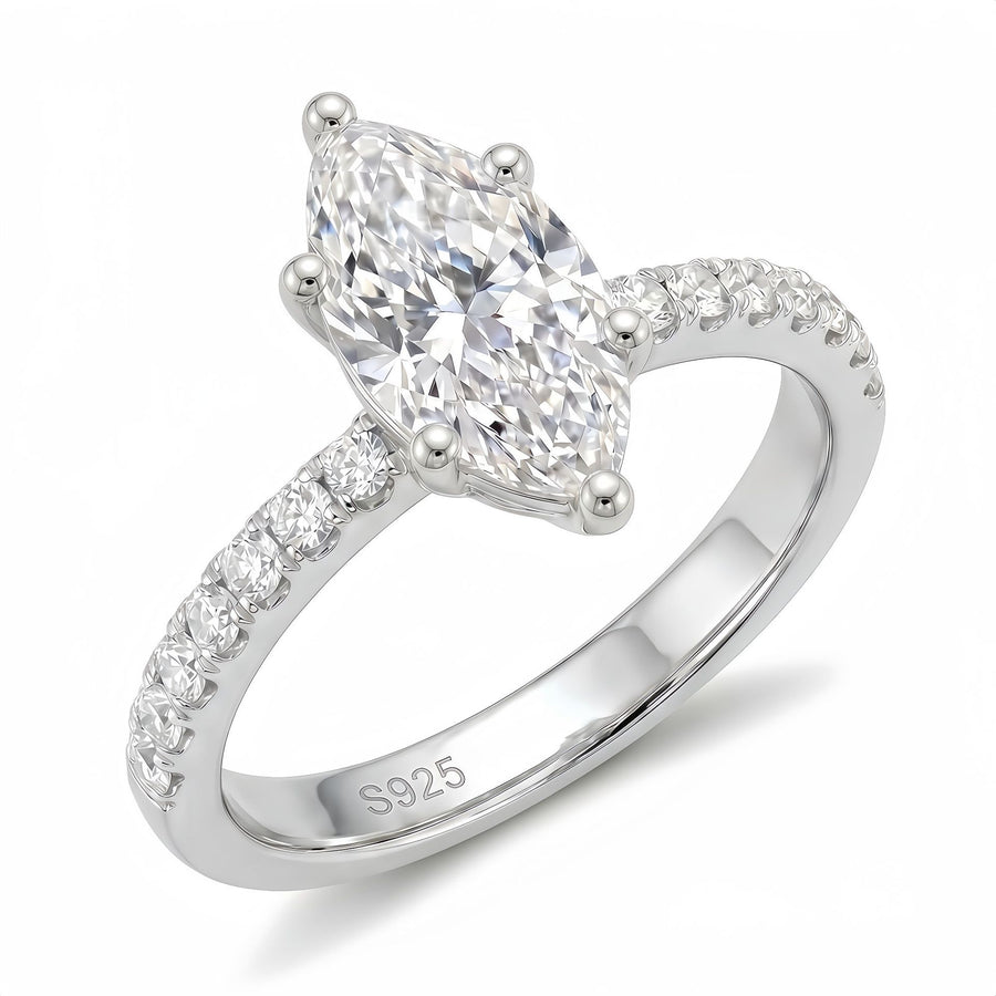 Bague œil de cheval en moissanite S925 — image 3
