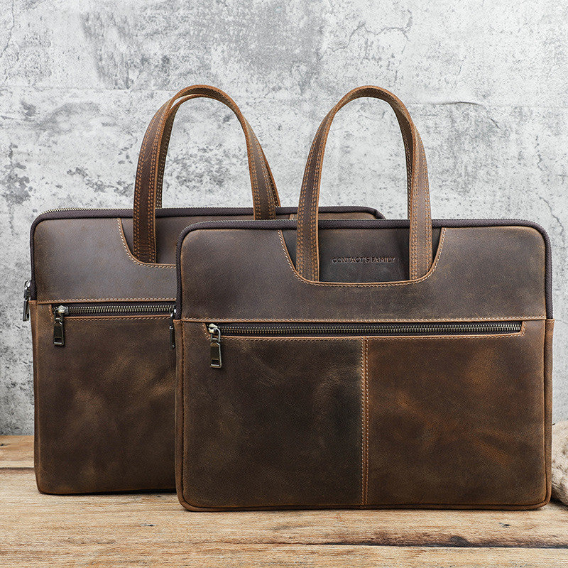 Sacoche ordinateur en cuir Crazy Horse — Édition Héritage — image 2