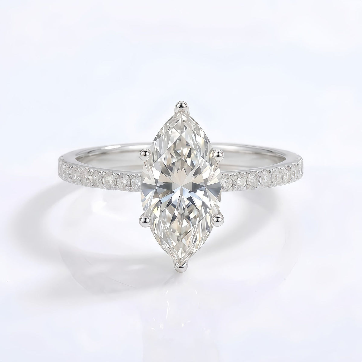 Bague œil de cheval en moissanite S925 — image 5