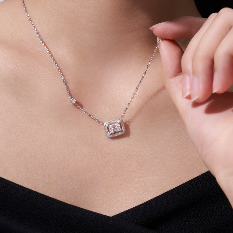 Collier coupe émeraude en moissanite S925 — Édition Héritage — image 4
